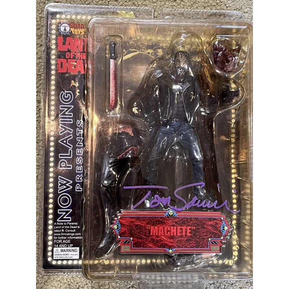 Signed MACHETE Zombie Figure Tom Savini SOTA Toys Now Land of the Dead 2006 Misp